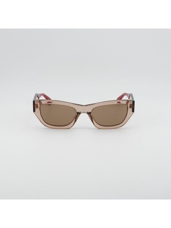 Gucci GG2116S 004 Sunglasses Transparent Brown Cat Eye Frame, Brown Lenses main image 6